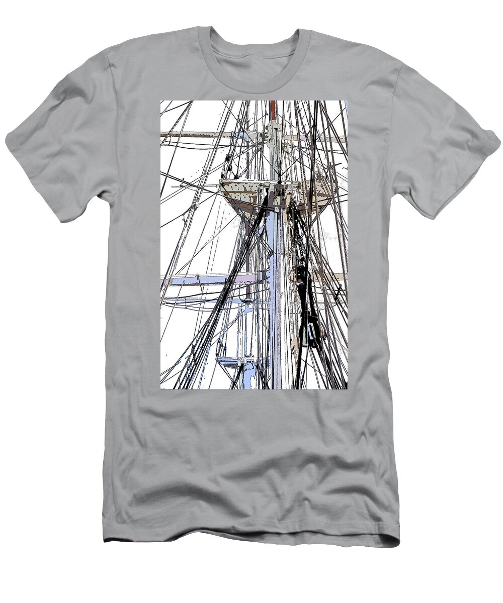 Tall Ship T-Shirt featuring the photograph Crow's Nest by James Rentz