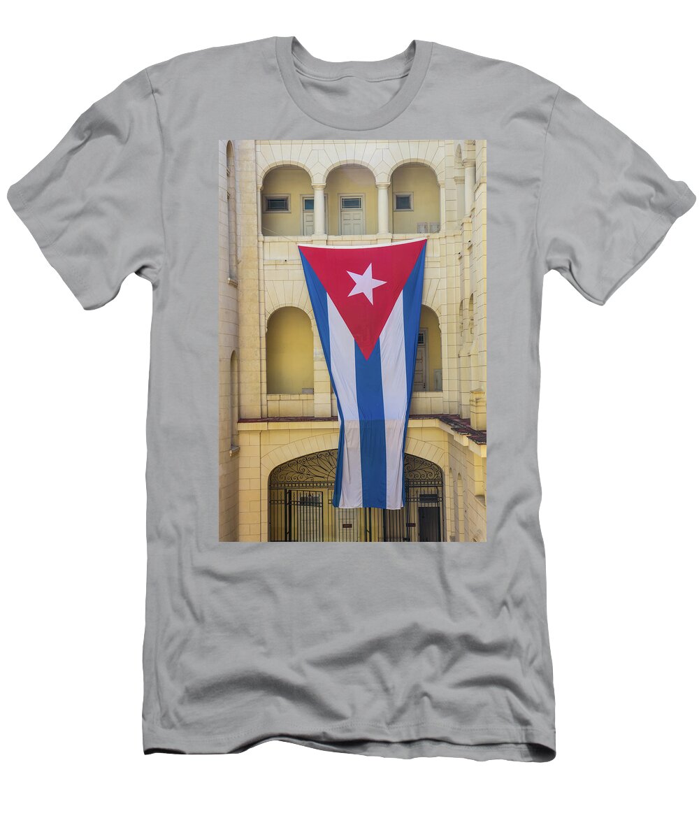Cuba T-Shirt featuring the photograph Cuban Flag by Nicole Freedman