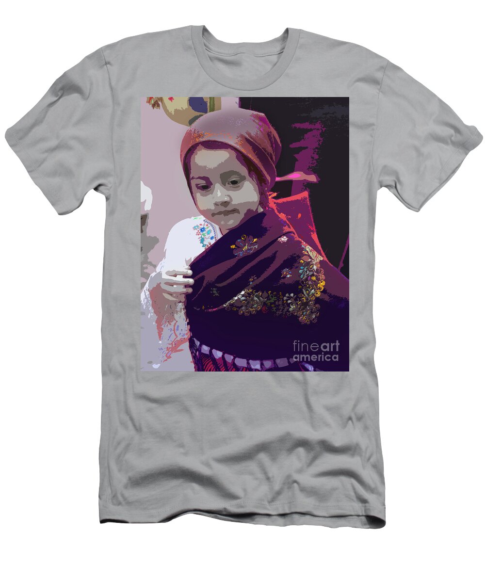 Girl T-Shirt featuring the photograph Cuenca Kids 773 by Al Bourassa
