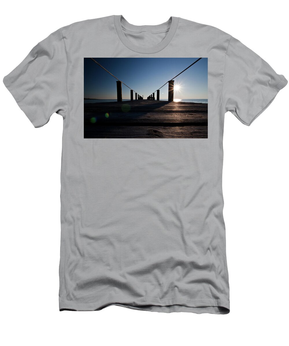 Currituck Sound T-Shirt featuring the photograph Currituck Sunset by David Sutton