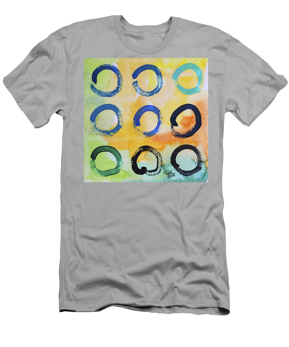 Painting T-Shirt featuring the painting Daily Enso - the Nine by Jutta Maria Pusl