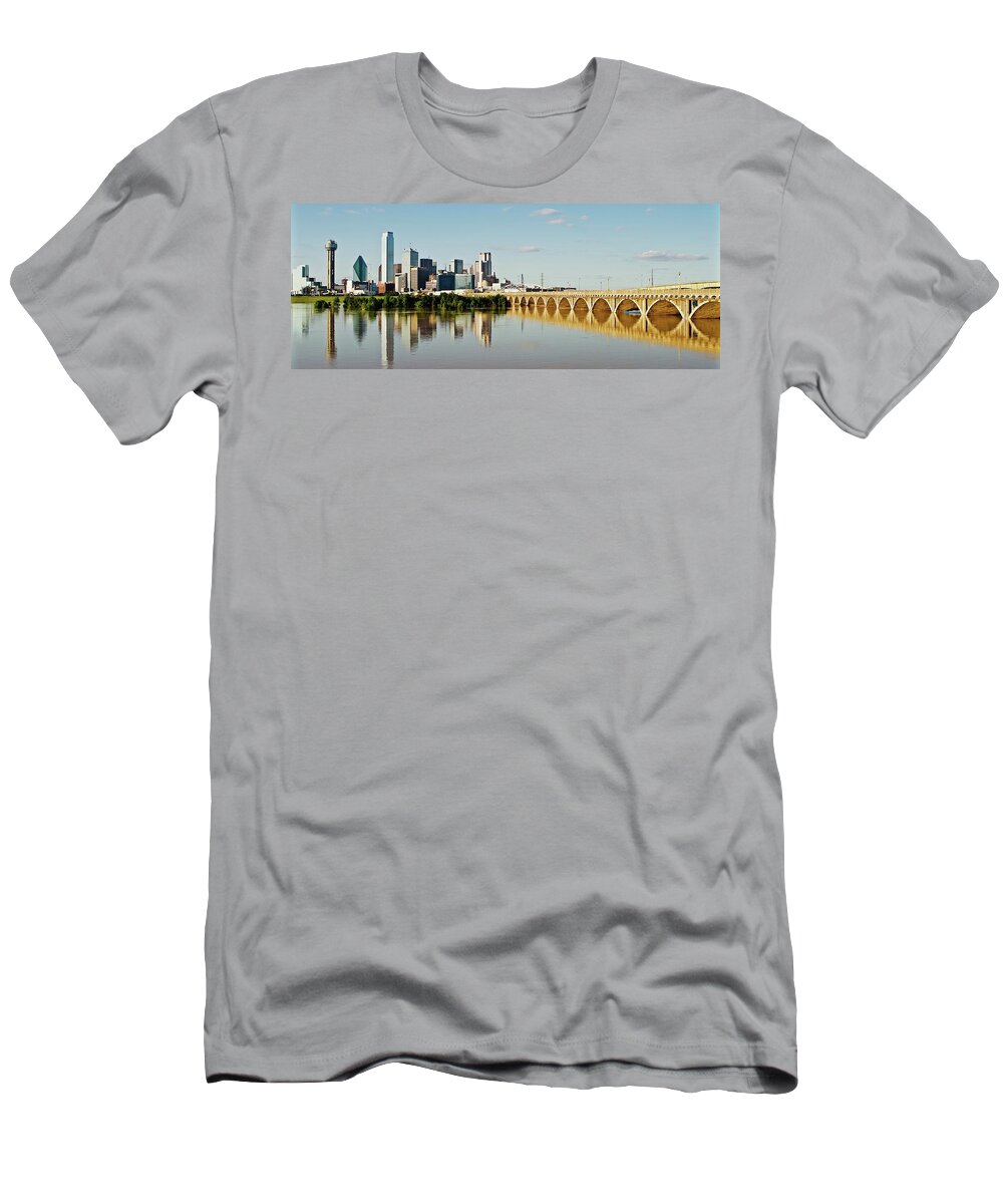 Raw T-Shirt featuring the photograph Dallas Golden Hour by John Babis