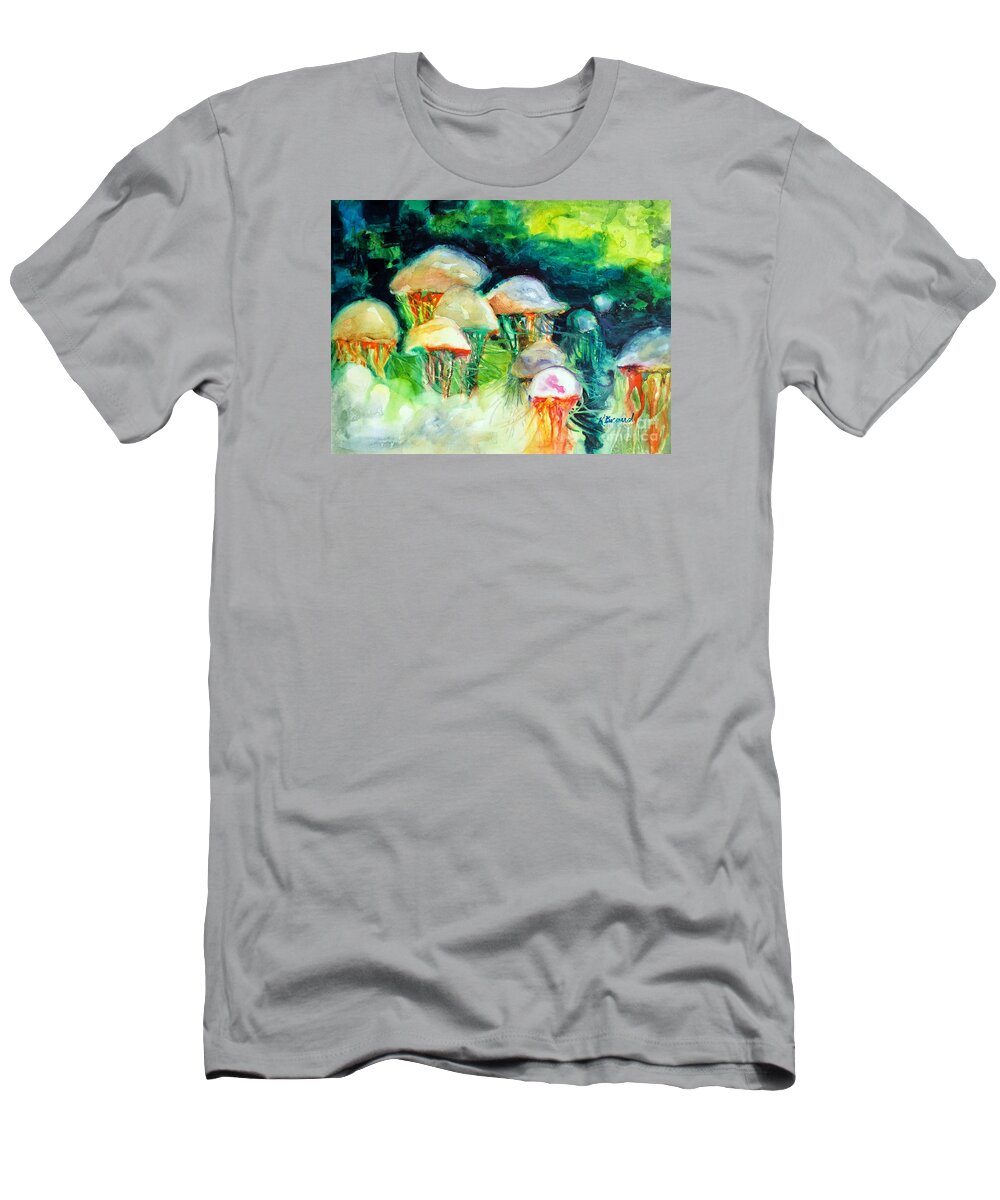 Paintings T-Shirt featuring the painting Dance of the Jellyfish by Kathy Braud