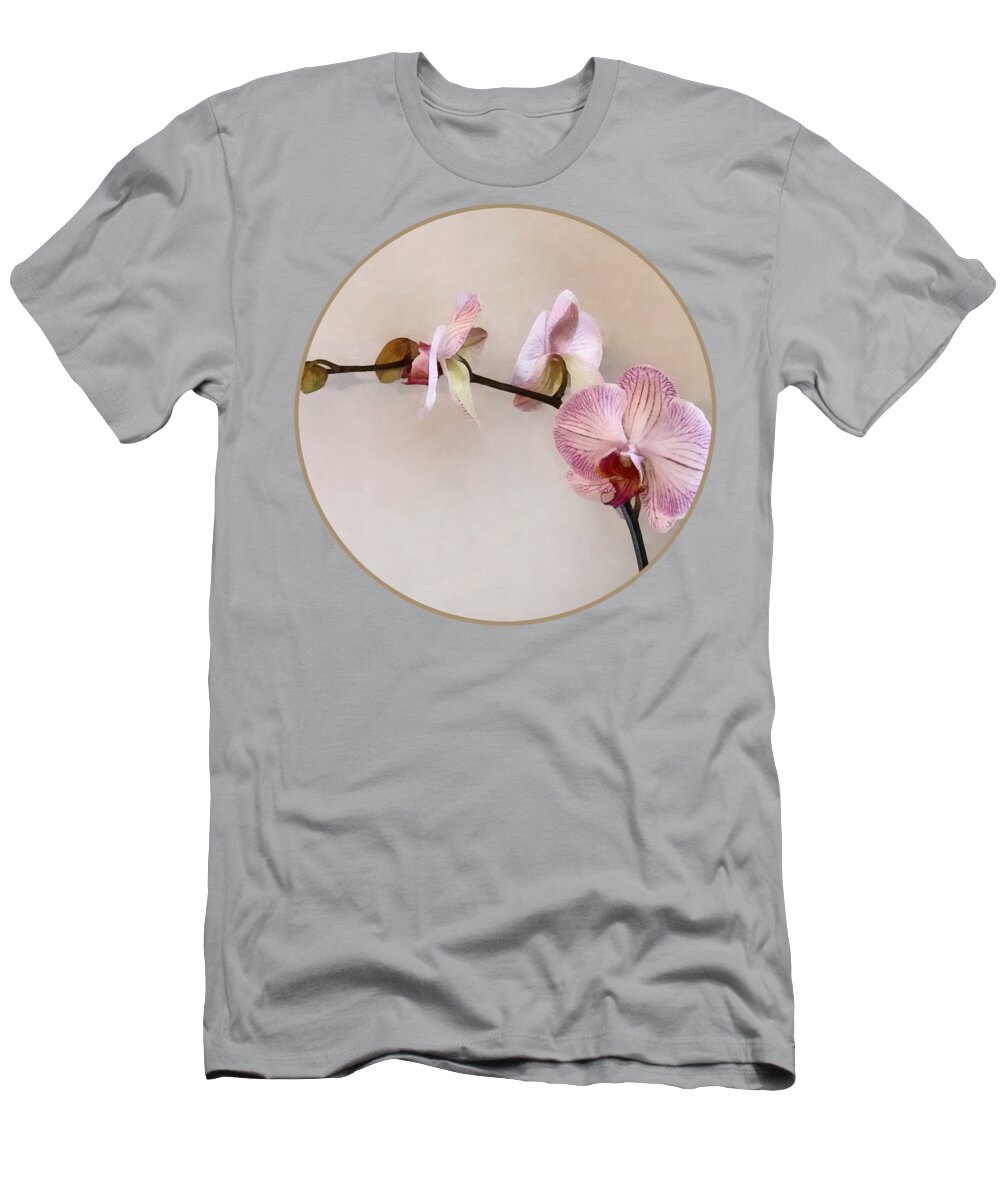 Phalaenopsis T-Shirt featuring the photograph Delicate Pink Phalaenopsis Orchids by Susan Savad