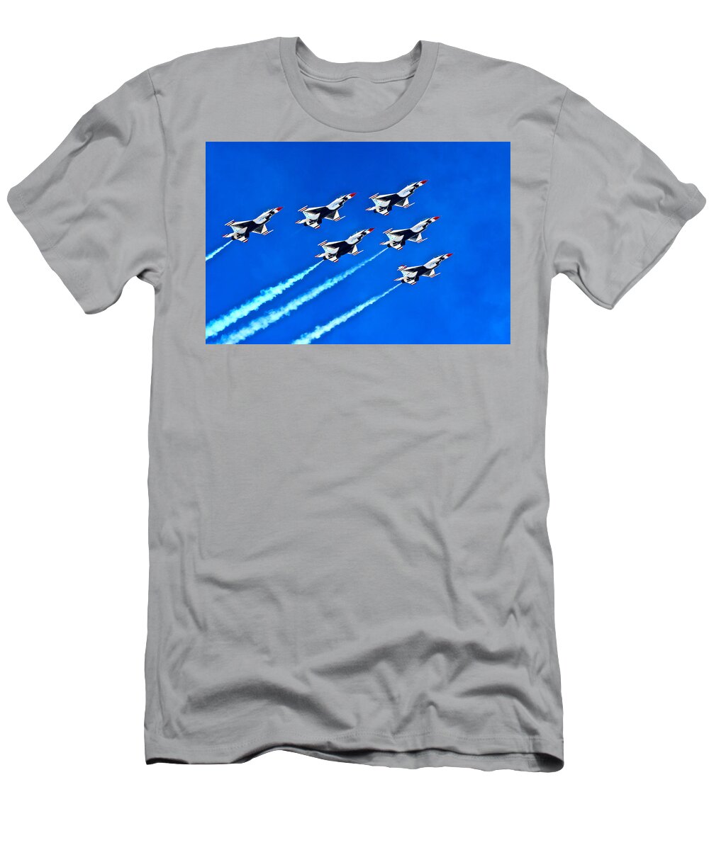 Usaf T-Shirt featuring the photograph Delta Formation by Don Mercer