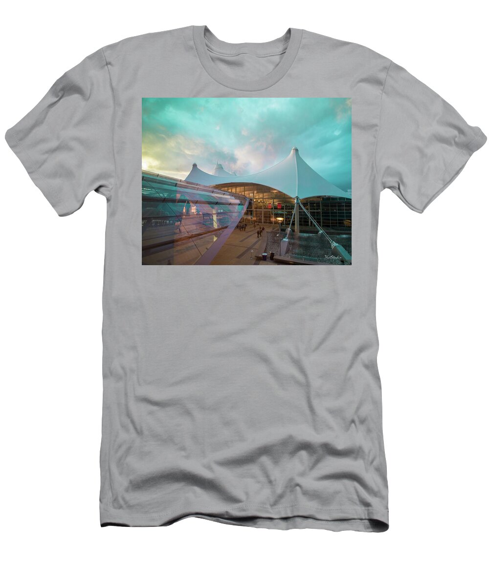 Denver T-Shirt featuring the photograph Denver International Airport by Tim Kathka