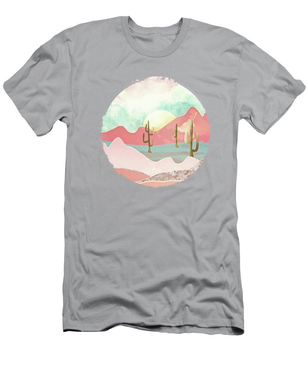 Desert T-Shirt featuring the digital art Desert Mountains by Spacefrog Designs