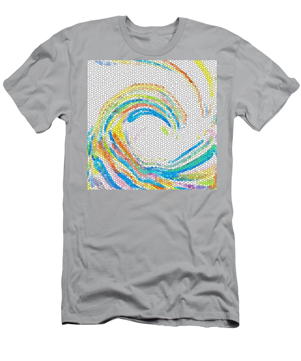 Digital T-Shirt featuring the digital art Design 35 Mosaic by Lucie Dumas