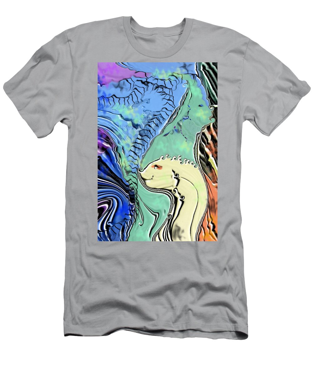 Fantasy Air T-Shirt featuring the digital art Different Points of View by Stephanie H Johnson