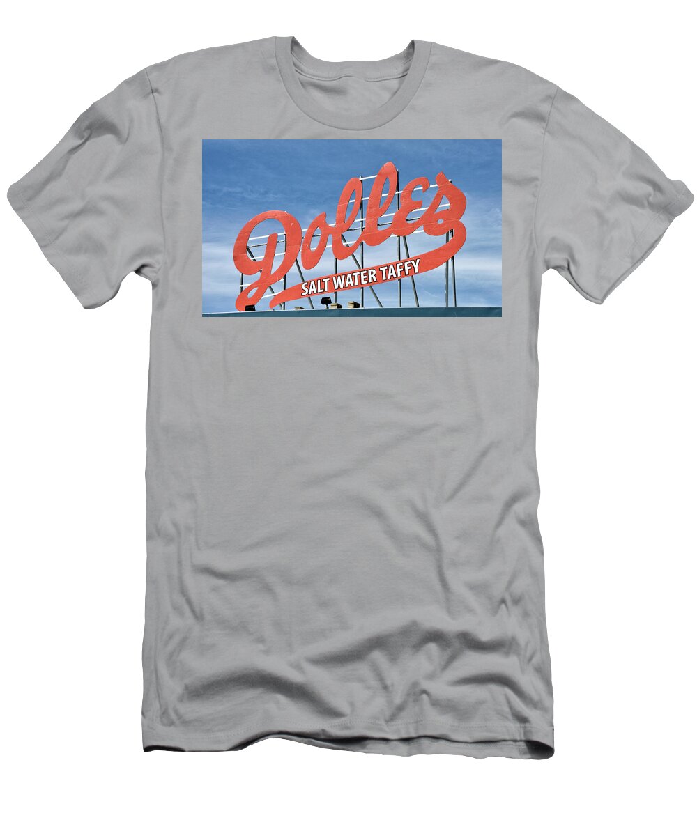 Dolles Salt Water Taffy T-Shirt featuring the photograph Dolles Salt Water Taffy - Rehoboth Beach Delaware by Brendan Reals