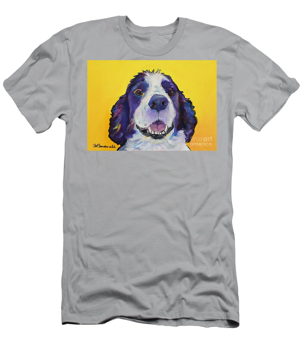 English Springer Spaniel T-Shirt featuring the painting Dolly by Pat Saunders-White