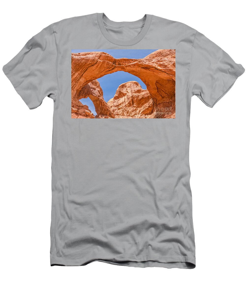 Arches T-Shirt featuring the photograph Double Arch at Arches National Park by Sue Smith