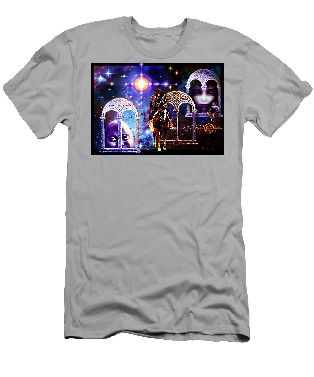Dreamer T-Shirt featuring the painting Dream Rider by Hartmut Jager