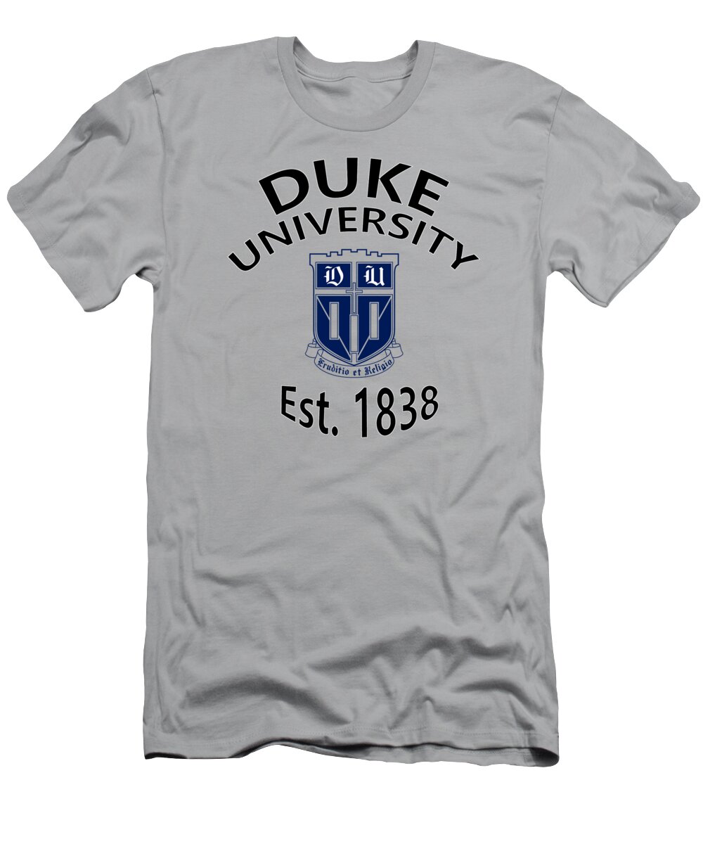 Duke University Est 1838 T-Shirt by Movie Poster Prints - Fine Art America