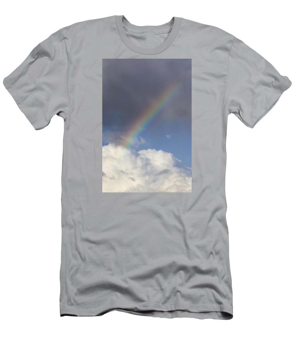 Rainbow T-Shirt featuring the photograph Dynamic Clouds and a Random Rainbow by Matt McDonald
