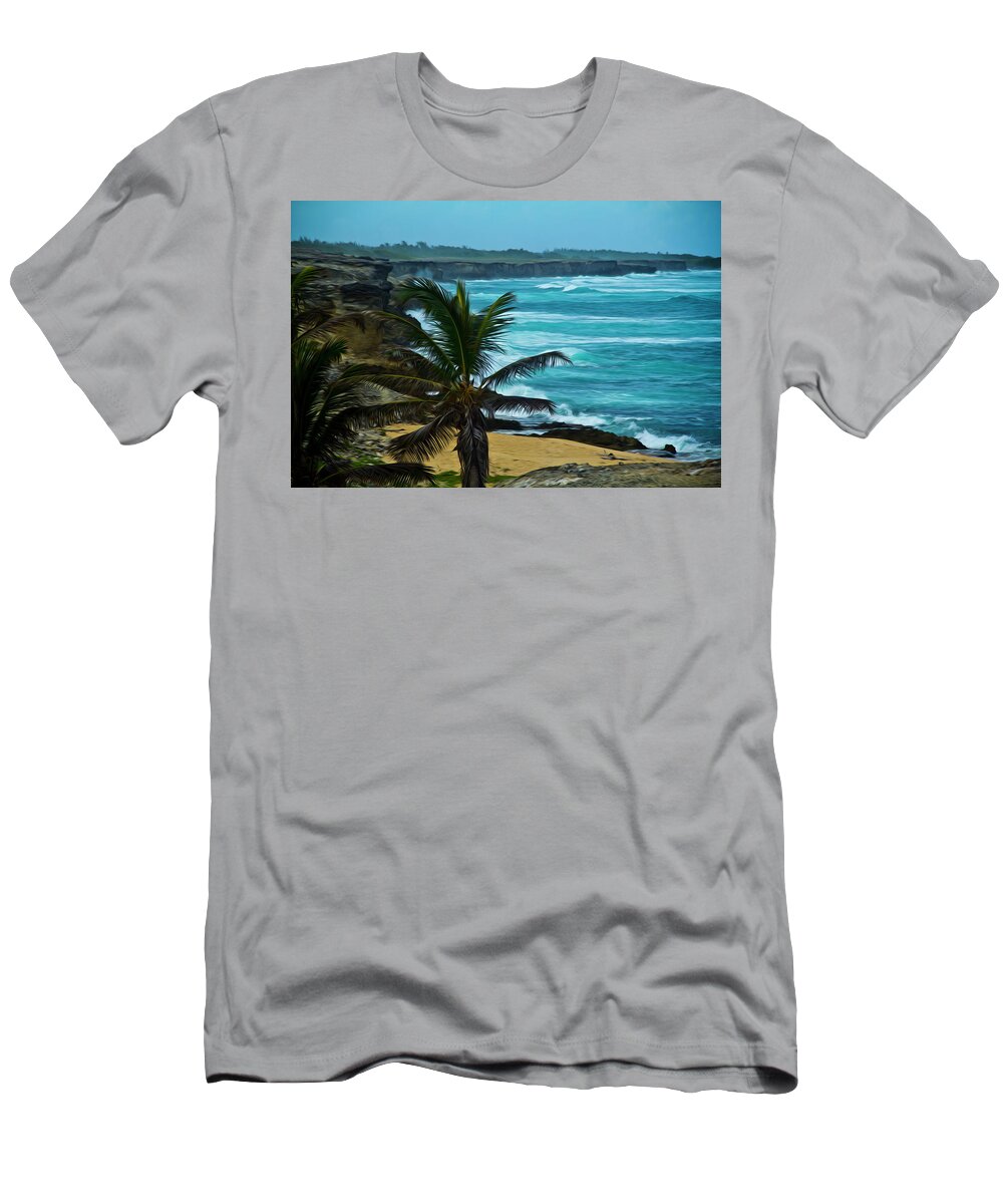 Barbados T-Shirt featuring the photograph East coast bay by Stuart Manning