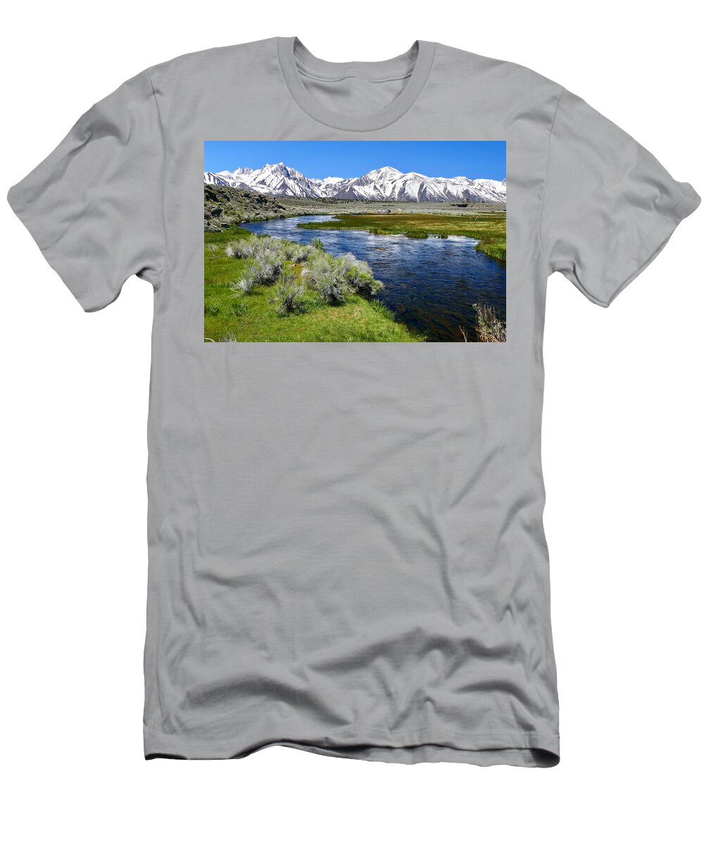 Travel T-Shirt featuring the photograph Eastern Sierra Mountains by Julius Reque