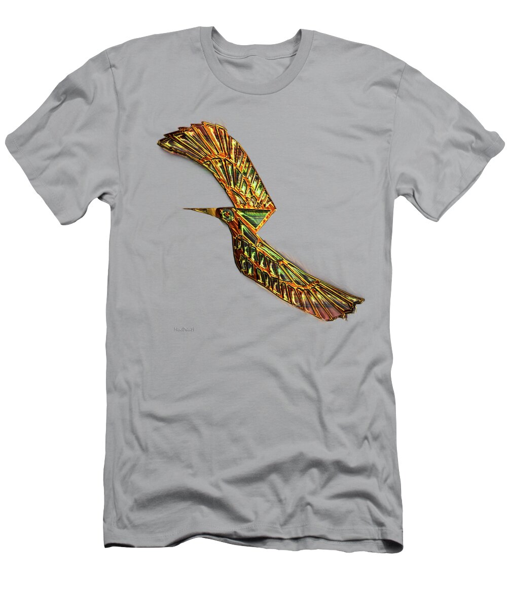 Birds T-Shirt featuring the digital art Emerald Wings by Asok Mukhopadhyay