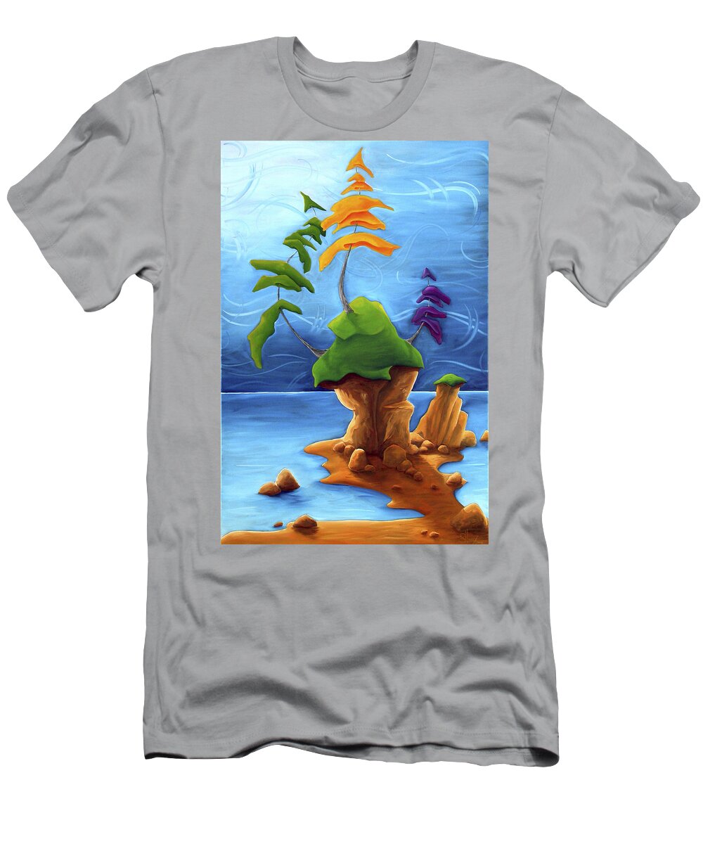 Landscape T-Shirt featuring the painting Enraptured by Richard Hoedl