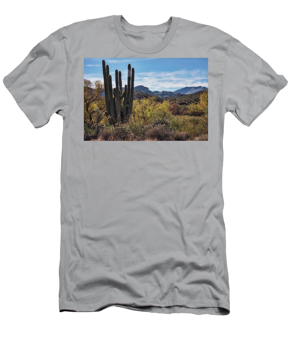 Arizona T-Shirt featuring the photograph Fall Colors in the Sonoran by Saija Lehtonen
