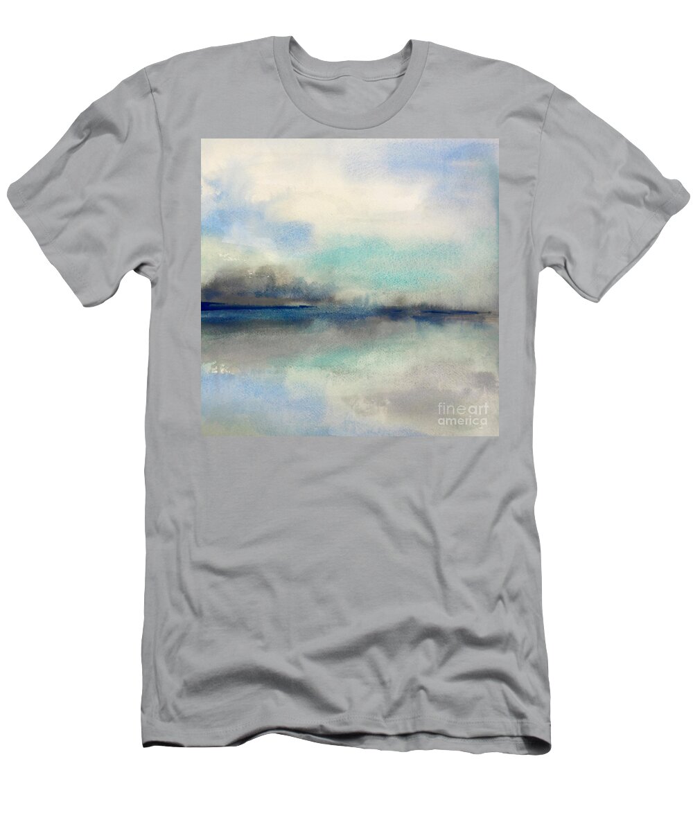 Abstract T-Shirt featuring the painting Feeling Teal 1 by Chris Paschke