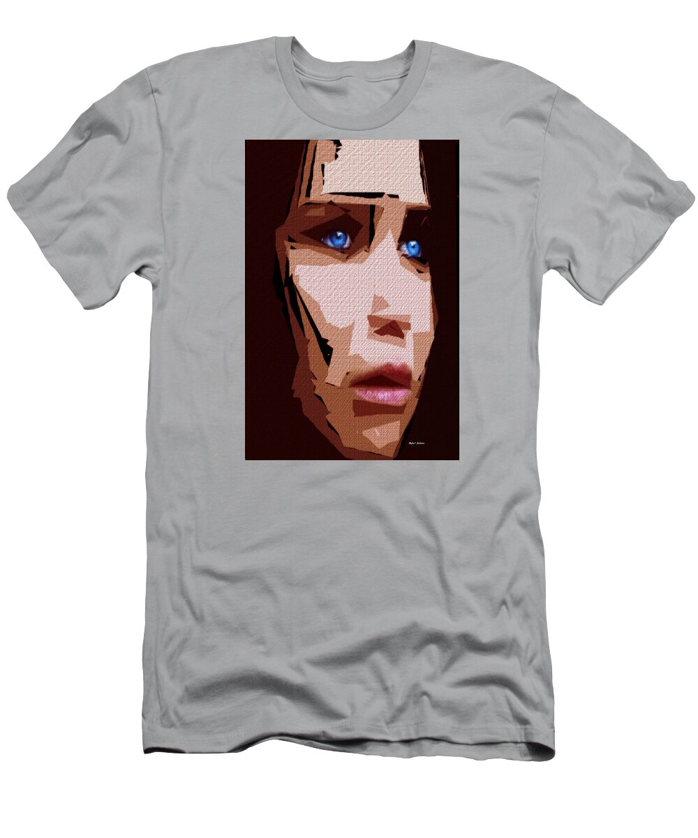 Rafael Salazar T-Shirt featuring the digital art Female Expressions XXVIII by Rafael Salazar