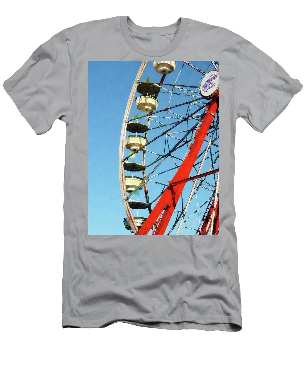 Carnival T-Shirt featuring the photograph Ferris Wheel Closeup by Susan Savad