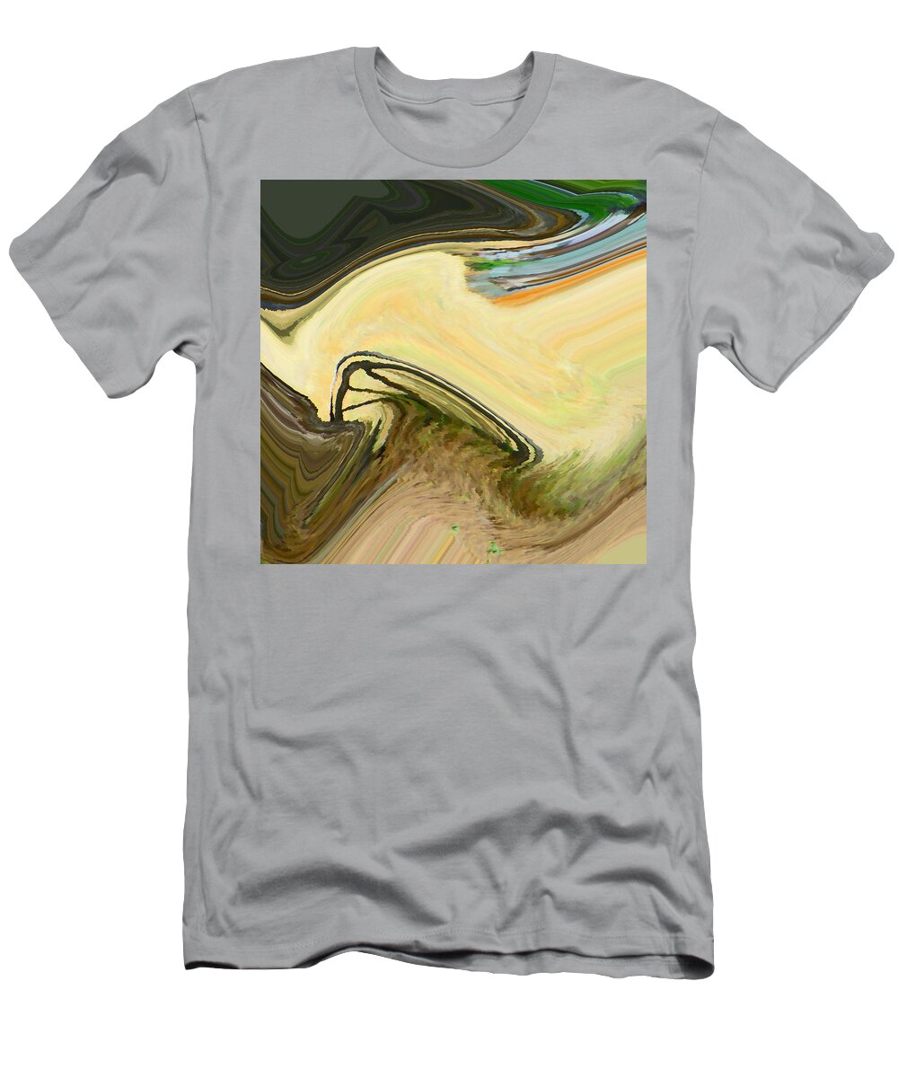 Abstract T-Shirt featuring the digital art Field of Yesteryear by Lenore Senior