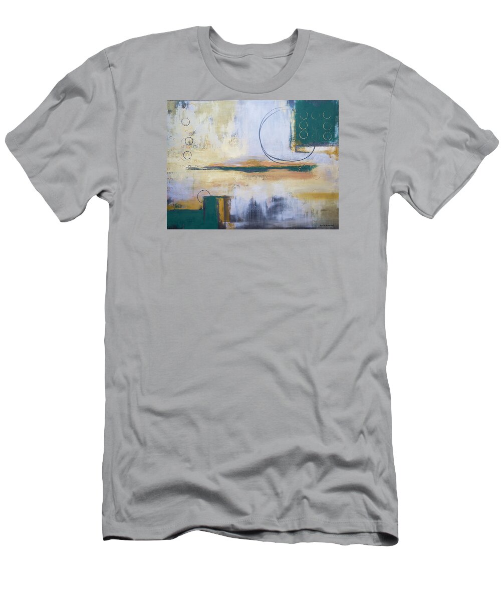 Gold T-Shirt featuring the painting Finding Balance by Katrina Nixon
