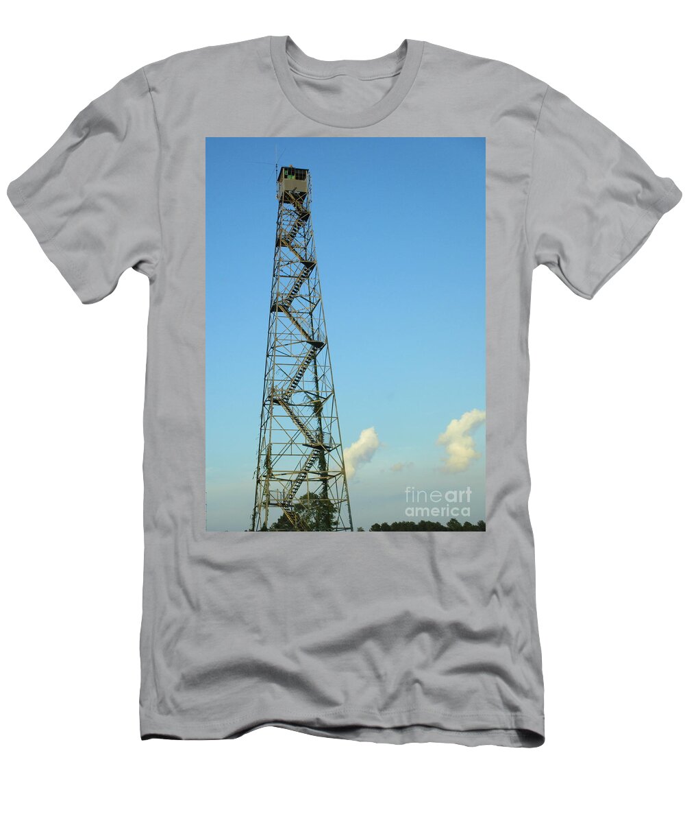 Fire Tower T-Shirt featuring the photograph Fire Tower by Randall Weidner