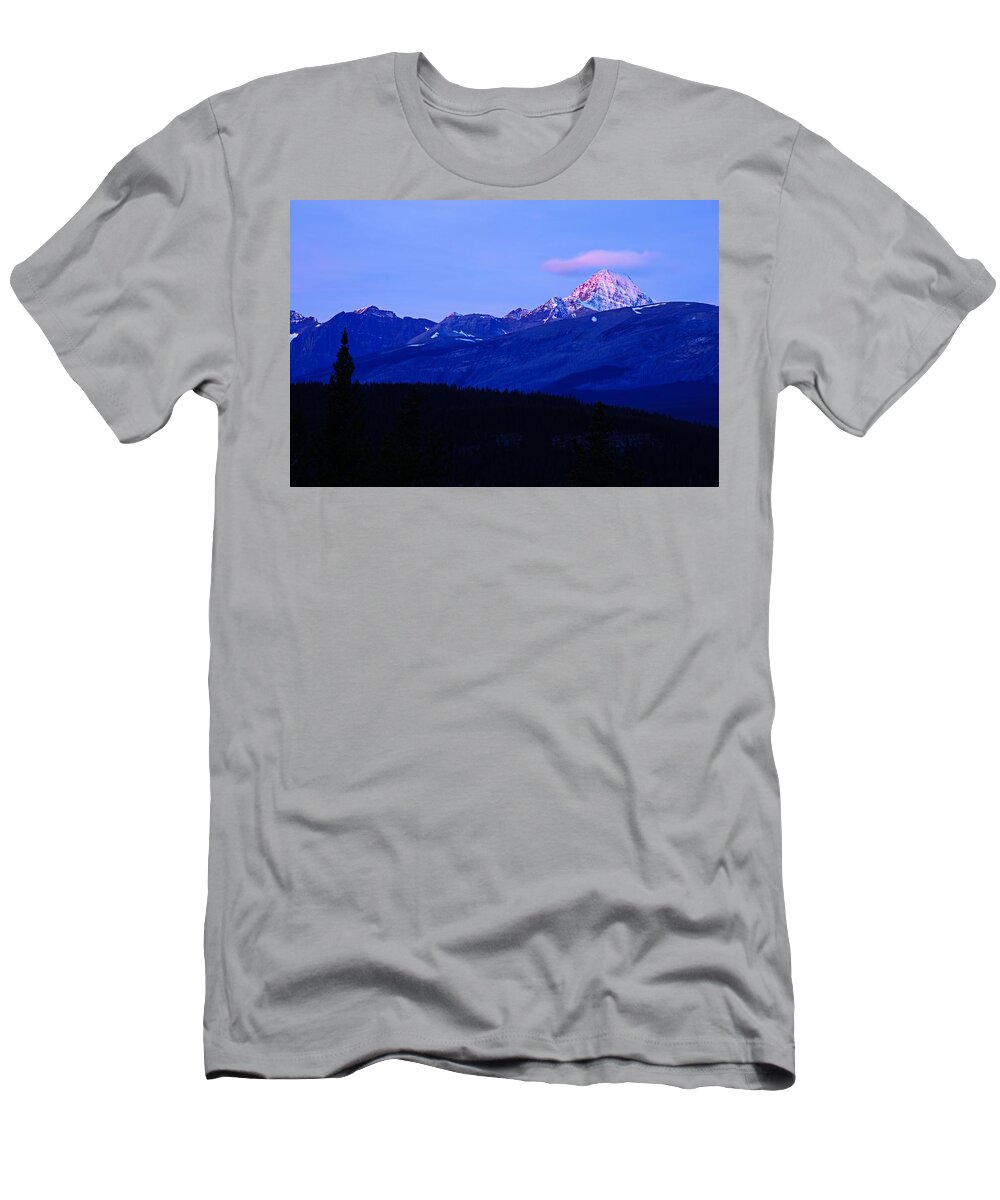 Jasper National Park T-Shirt featuring the photograph First Light by Larry Ricker