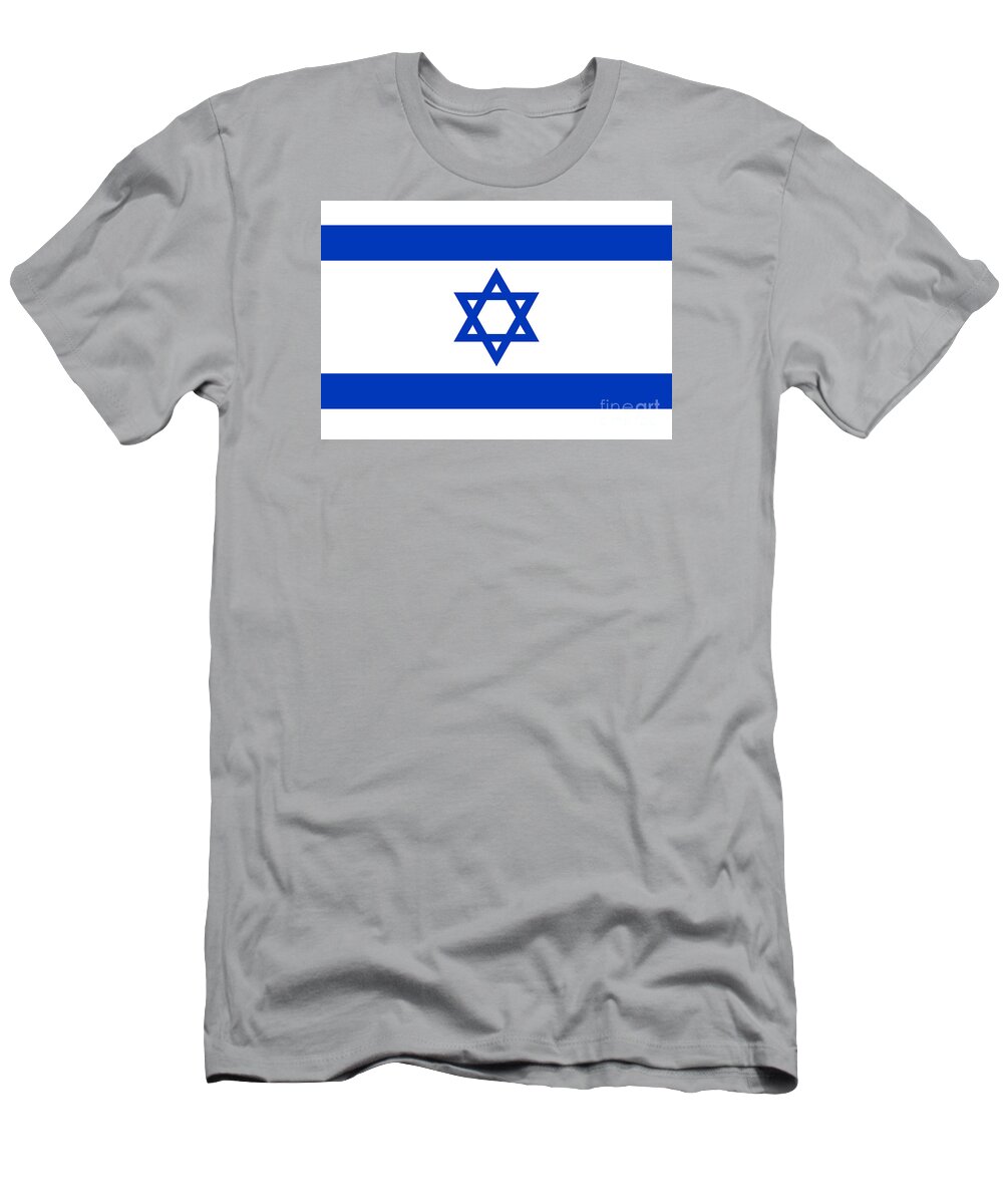 Israel T-Shirt featuring the digital art Israeli Flag of Israel by Sterling Gold