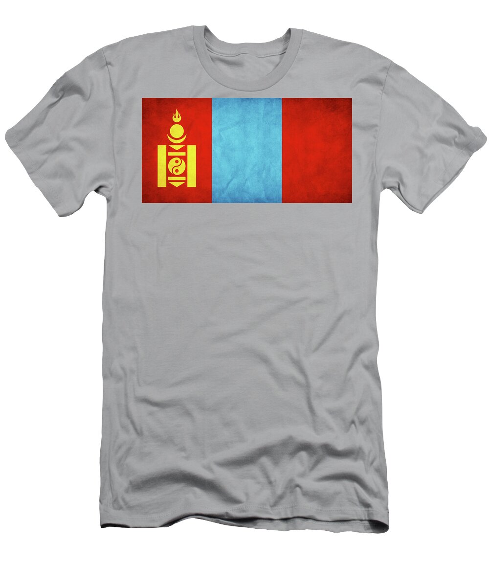 Flag Of Mongolia T-Shirt featuring the digital art Flag Of Mongolia by Maye Loeser