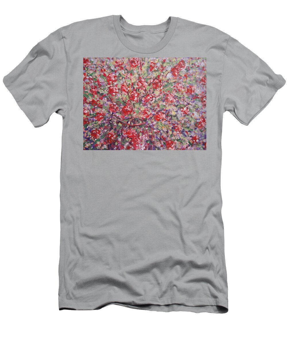 Painting T-Shirt featuring the painting Flower Feelings. by Leonard Holland
