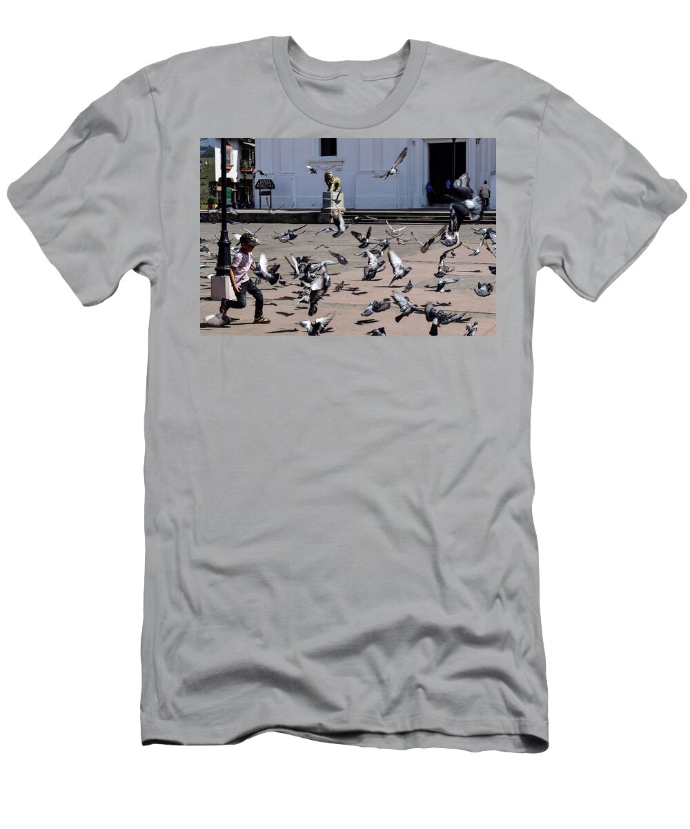 Innocence T-Shirt featuring the photograph Fly Birdies Fly by Nicole Lloyd