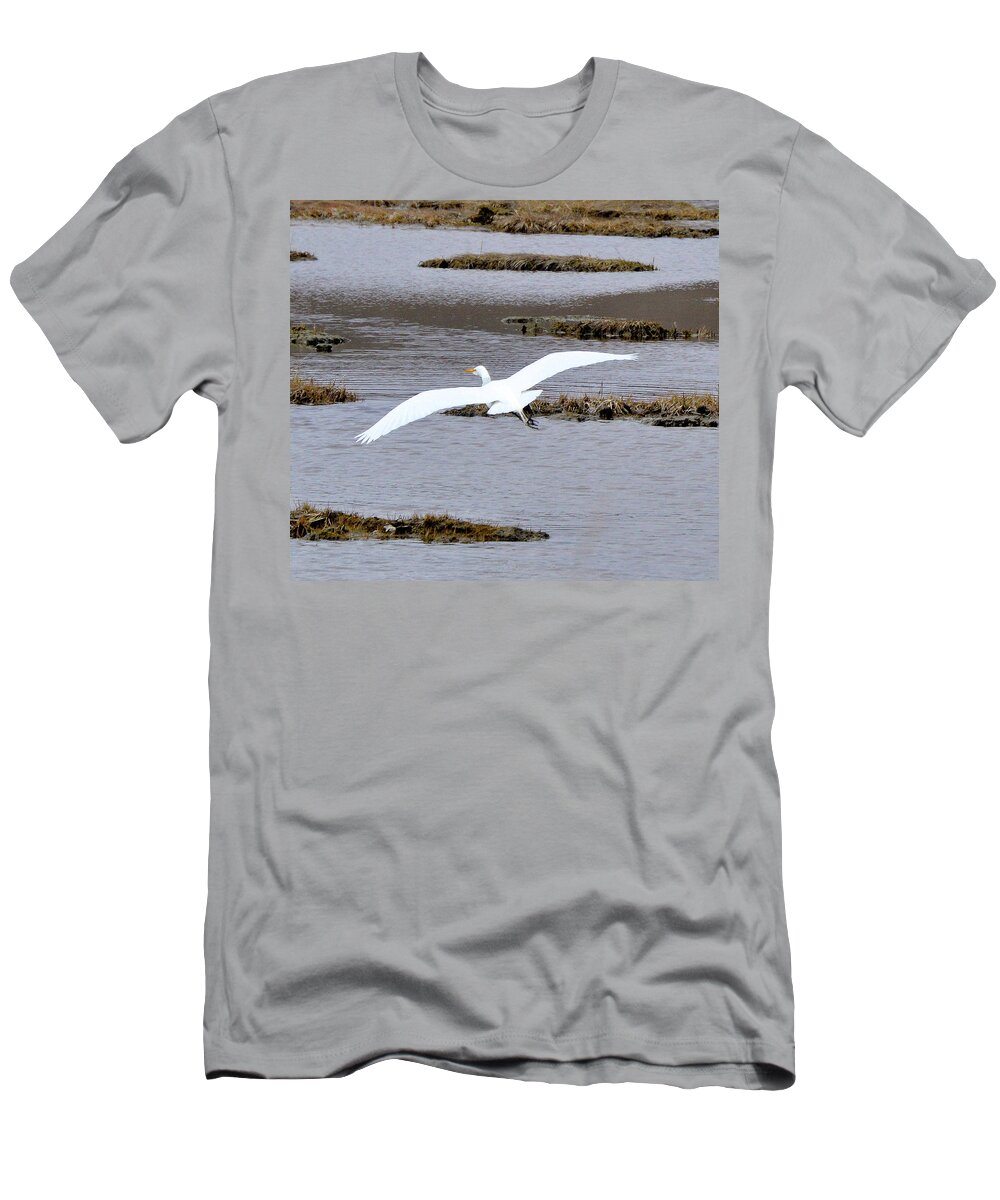 Birds T-Shirt featuring the photograph Flying Away by Charles HALL