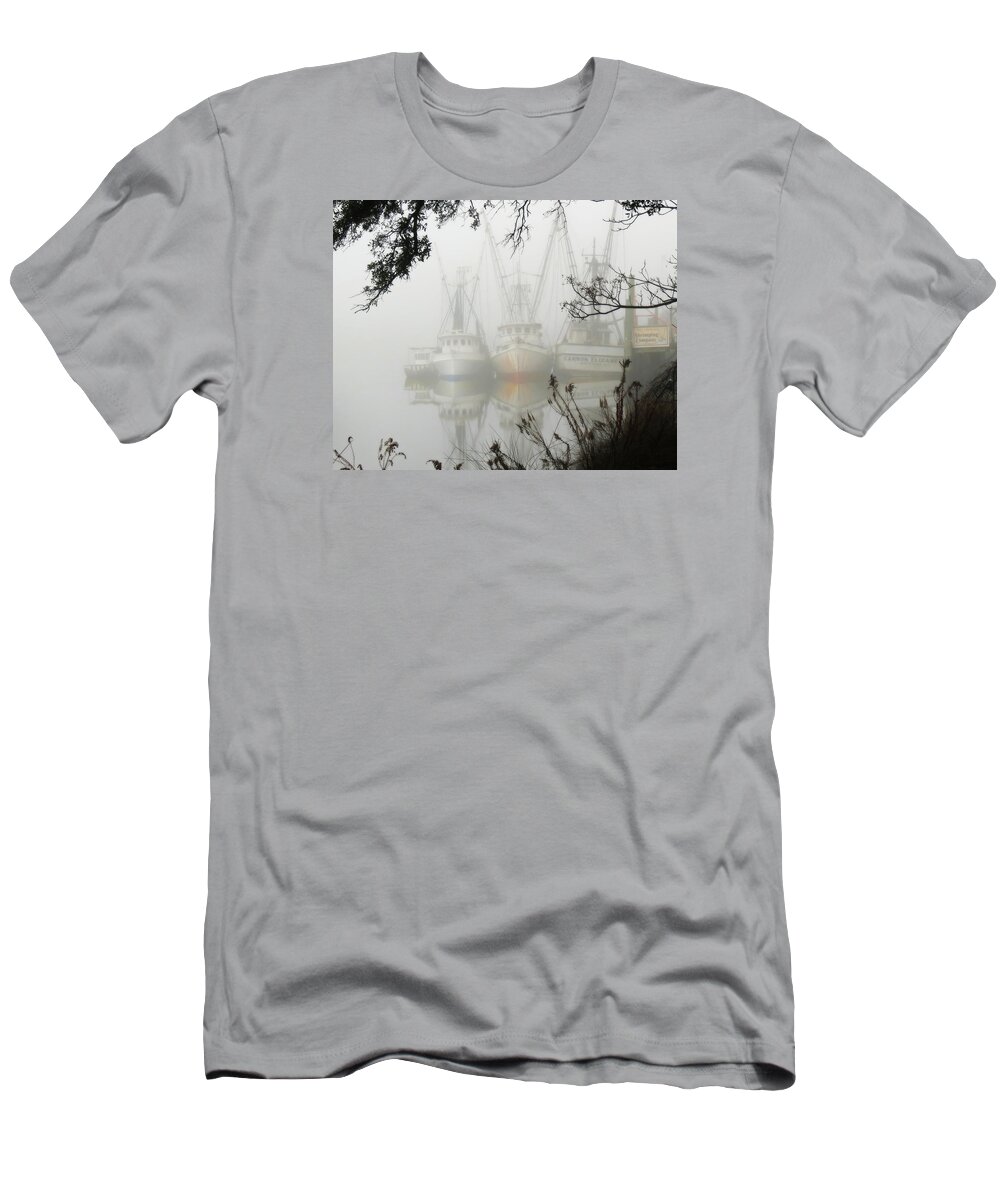 Landscape T-Shirt featuring the photograph Fogged In by Deborah Smith