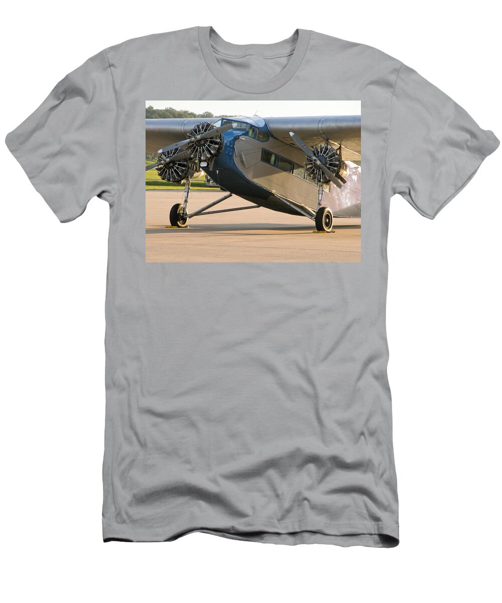 Airplane T-Shirt featuring the photograph Ford Trimotor by Tim Mulina