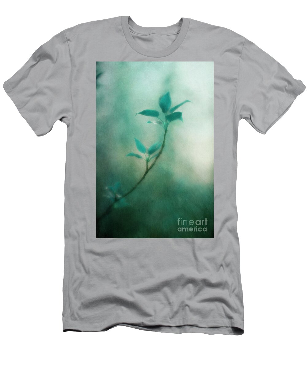 Blue T-Shirt featuring the photograph In the deep forest 1 by Priska Wettstein
