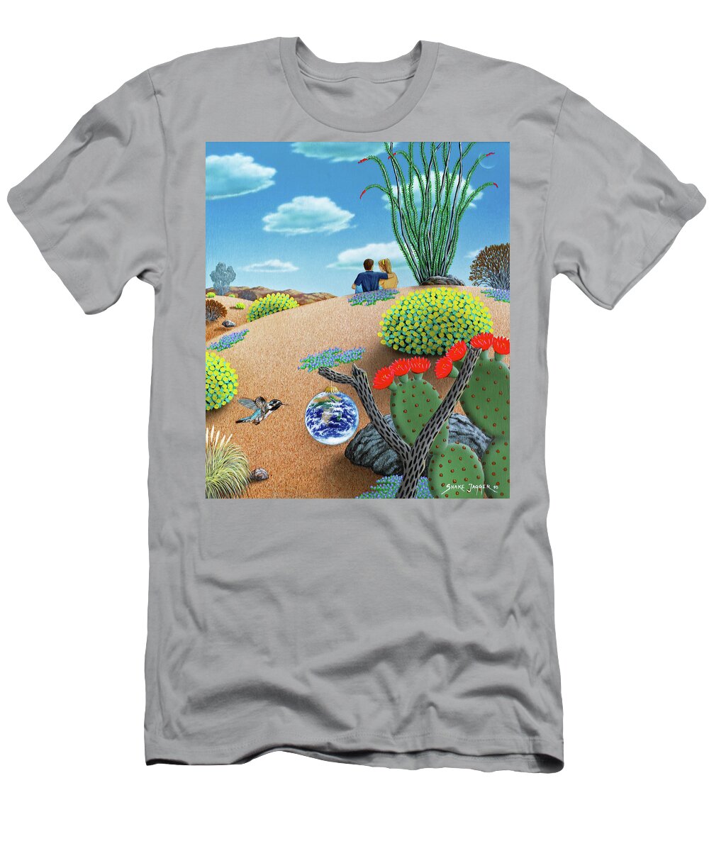 People T-Shirt featuring the painting Forever Yours by Snake Jagger