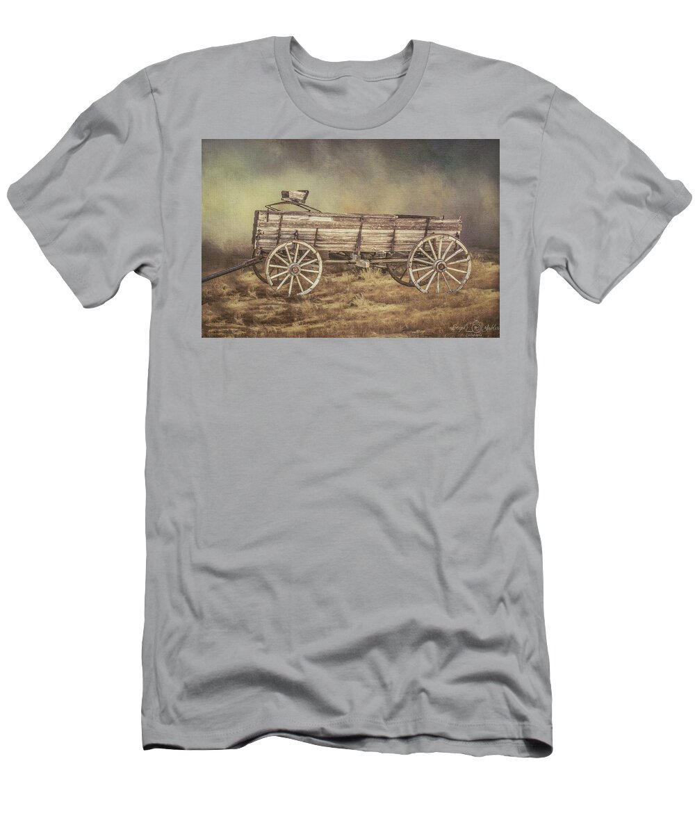Wagon T-Shirt featuring the photograph Forgotten Wagon by Steph Gabler