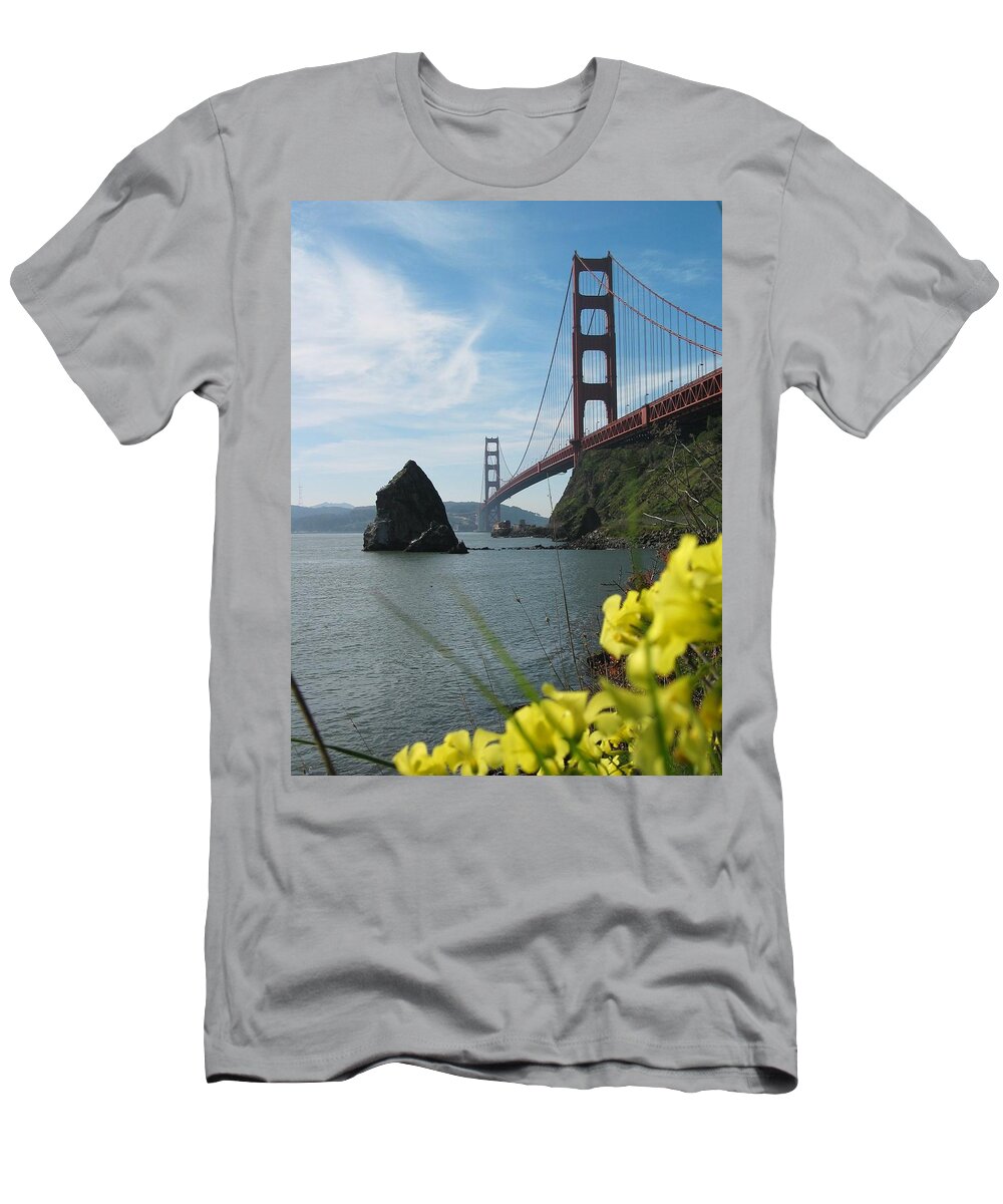 Golden Gate Bridge T-Shirt featuring the photograph Fort Baker Spring by Jeff Floyd CA