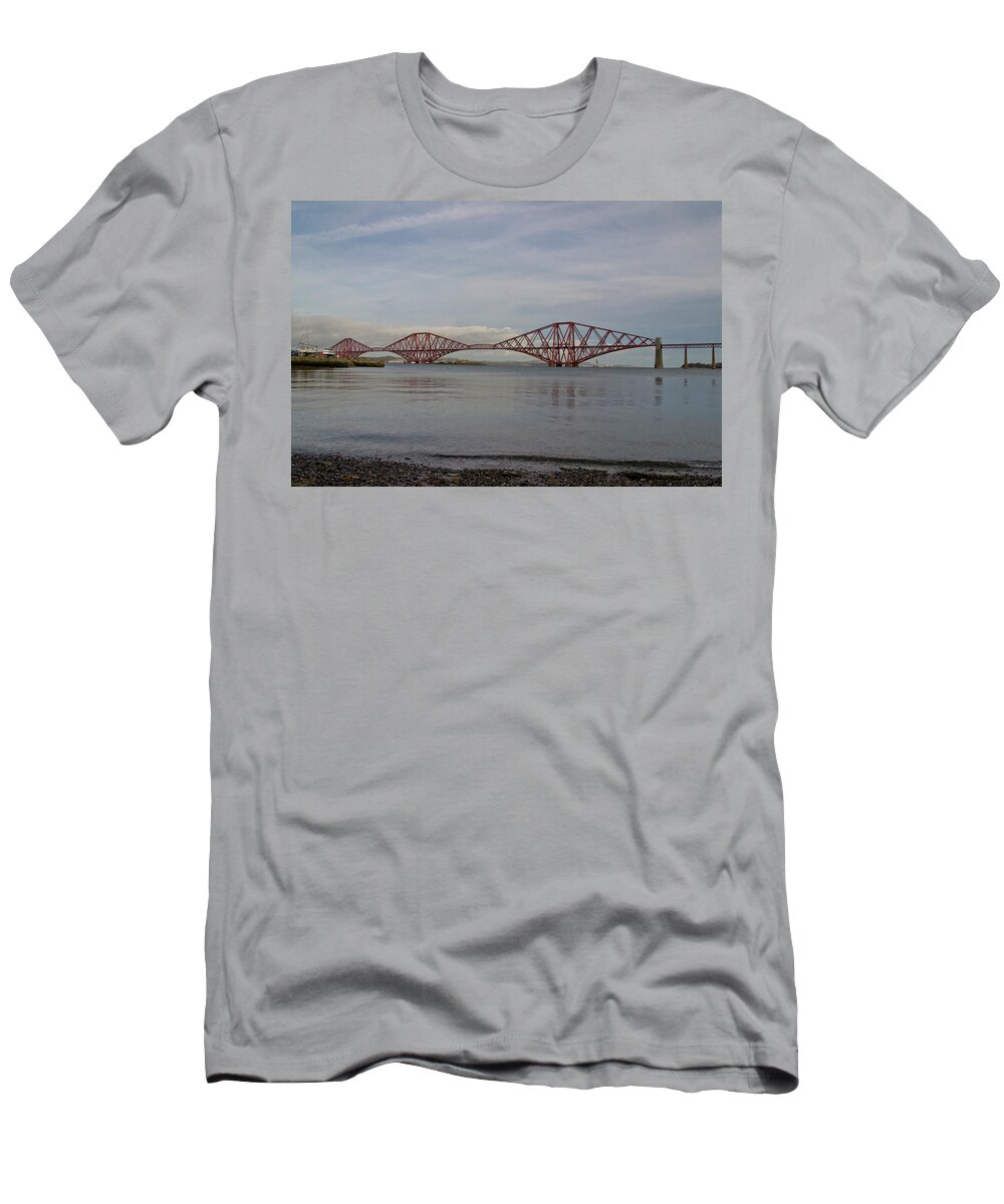 Forth Bridge T-Shirt featuring the photograph Forth Rail Bridge by Elena Perelman
