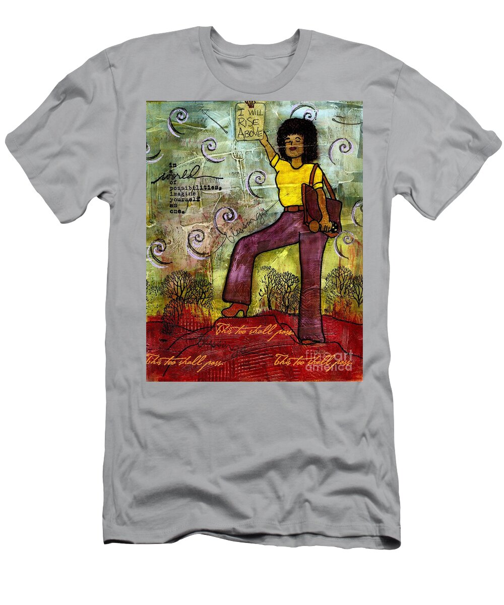 Acrylic T-Shirt featuring the painting Fortitude by Angela L Walker