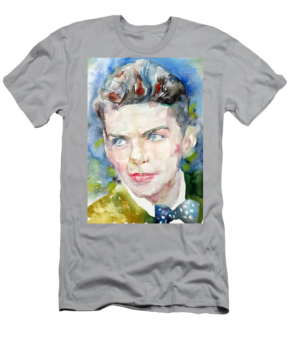Frank T-Shirt featuring the painting FRANK SINATRA - watercolor portrait.8 by Fabrizio Cassetta