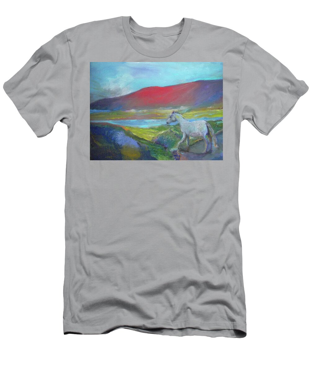 Horse T-Shirt featuring the painting Free Spirit by Susan Esbensen