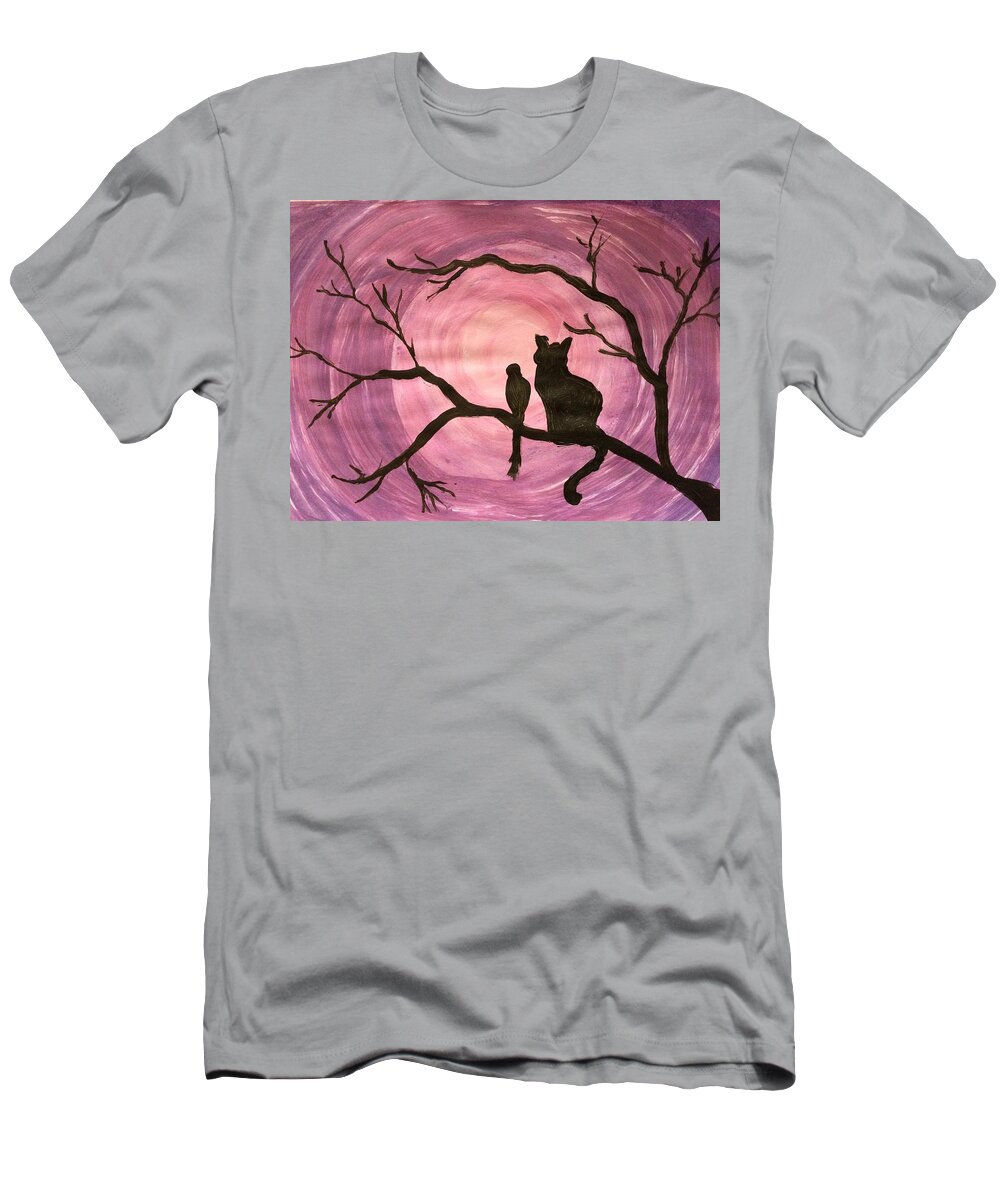 Landscape T-Shirt featuring the painting Friends by Suma George