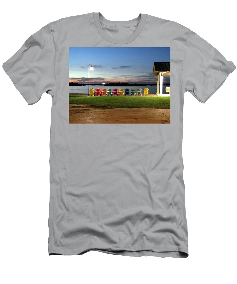 Frink Park T-Shirt featuring the photograph Frink Park Sunset Clayton by Dennis McCarthy