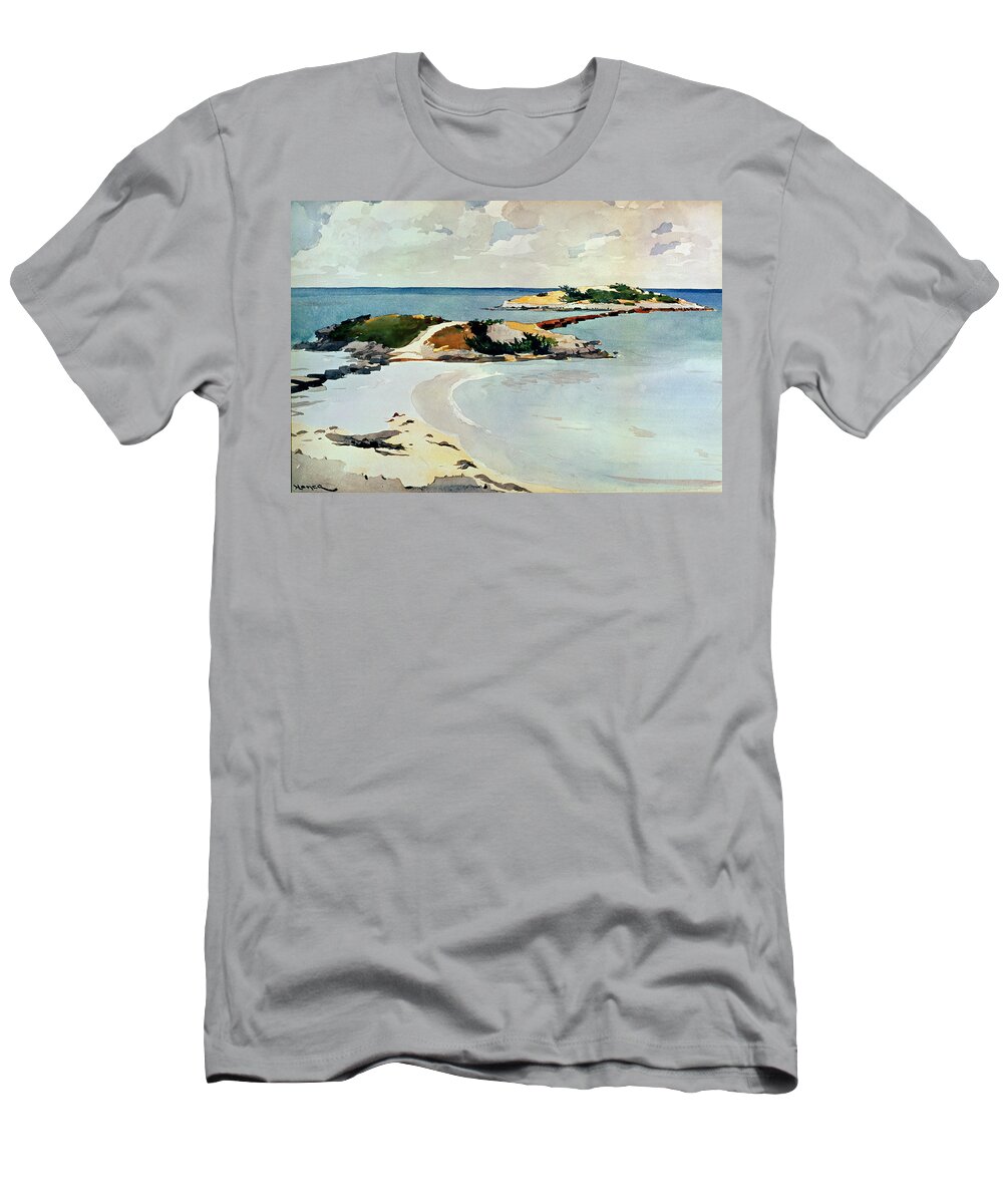 Winslow Homer T-Shirt featuring the drawing Gallows Island by Winslow Homer