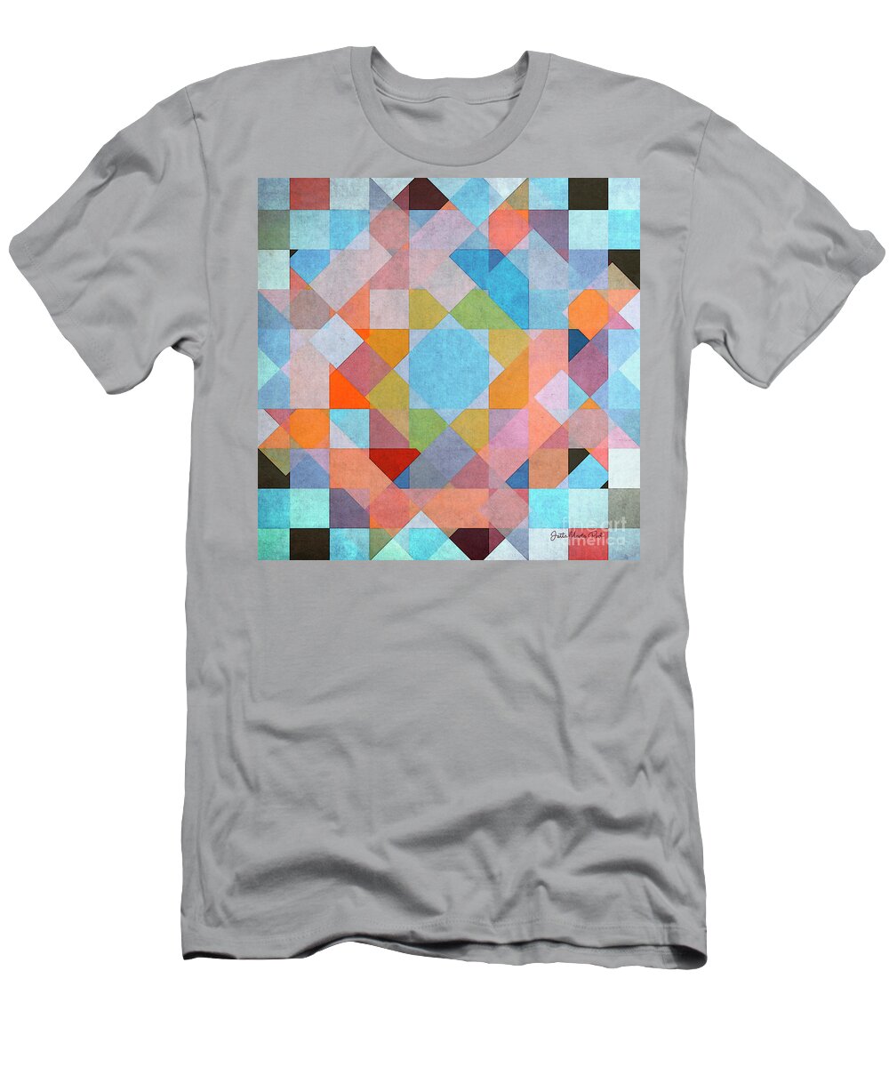 Fractal T-Shirt featuring the digital art Geometry by Jutta Maria Pusl